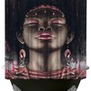 Fabric African American Woman Shower Curtain, Cultural Bathroom Decor with Black Beauty