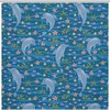 Fabric Bath Curtains For Hotel With Funny Dolphins Shower Curtain