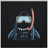 Fabric Bath Curtains With Funny Shark Diver Print, Perfect For Hotels And Home Bathrooms