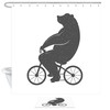 Fabric Bear Riding Bicycle Shower Curtain - A Playful Addition To Your Bathroom