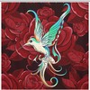 Fabric Cloth Hummingbird With Rose Shower Curtain For Beautiful Bathroom Decor