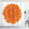 Fabric Orange Shower Curtain for Bathroom Decors