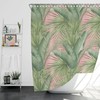 Fabric Shower Curtain With Botanical Palm Leaf Jungle Design - Relaxing And Refreshing Addition To Your Bathroom