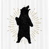 Fabric Shower Curtain With Rustic Bear Print, Perfect For Lodge Or Cabin Bathrooms