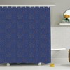 Fabric Shower Curtain with Star Motif for Durable Bathroom Decor