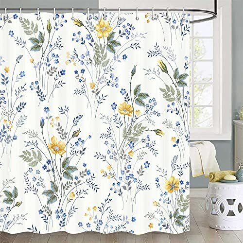 Fabric Spring Floral Shower Curtain for Bathroom Decoration