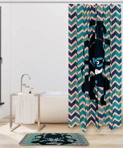 Fabric Washable Shower Curtain For Bathroom With Hipster Octopus Design - Printed Shower Curtains - Curtain Full Size