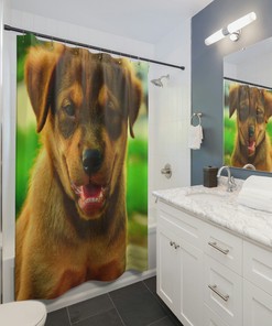 Fabrizio Rossi- Dog Shower Curtain - A Perfect Addition To Your Bathroom