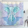 Fabulous Elephant Shower Curtain With Wildlife Safari Print For Your Bathroom