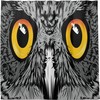 Face Owl Pattern Shower Curtain Modern Home Bathroom Hotel Spa Decorations Waterproof Fabric