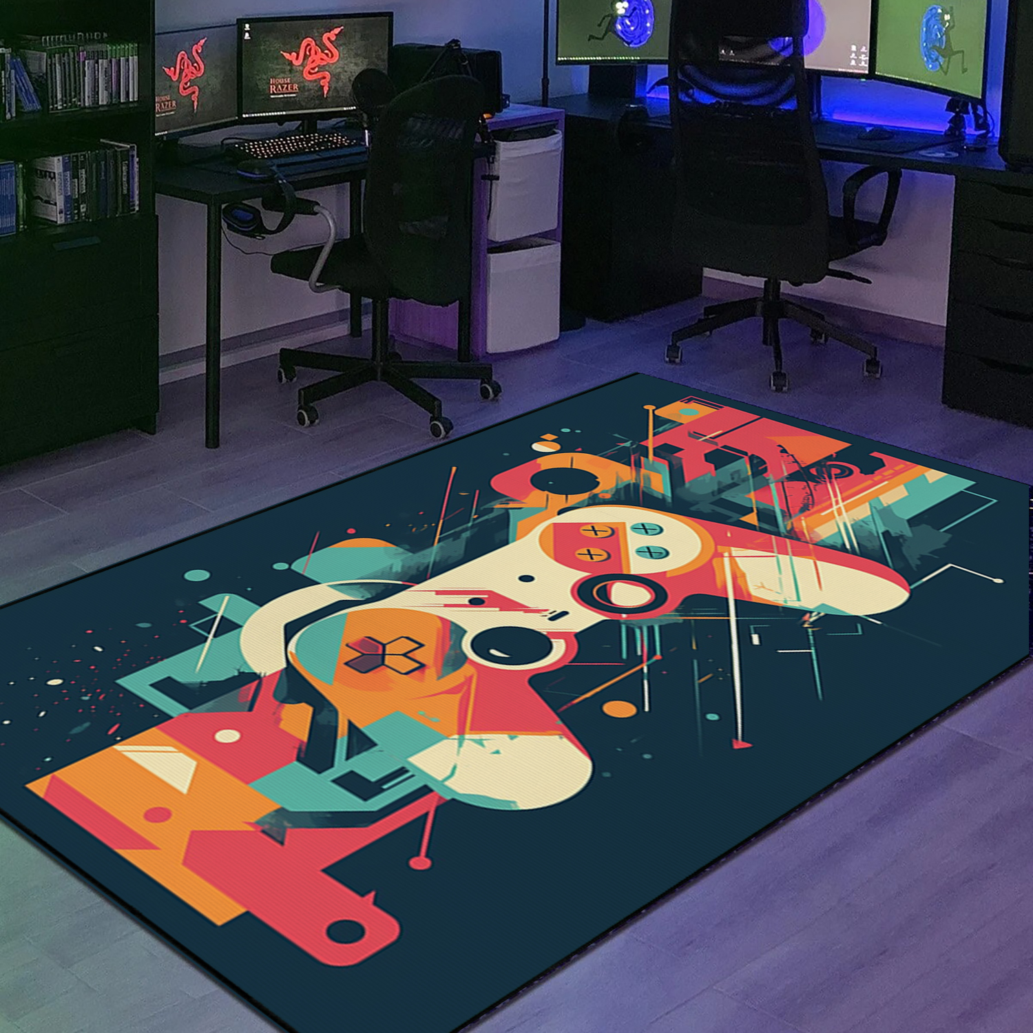Fade-Resistant Gamer Rug - Perfect for Teen Boys Room - Image 2