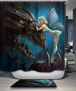 Fairy Dragon Shower Curtain - Encapsulating The Fantasy World