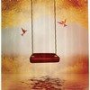 Fairy Tale Lake View Hummingbird Shower Curtain For Bathroom