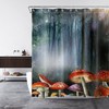 Fairy Tale Mushroom Forest Shower Curtain - Enchanting Bathroom Decor