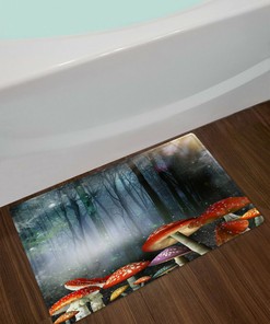 Fairy Tale Mushroom Forest Shower Curtain - Enchanting Bathroom Decor