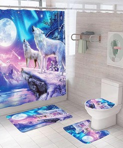 Fairy Tale Wolf Shower Curtain - Lunar Bathroom Accessory