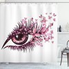 Fairy Woman Eyelashes Print Butterfly Shower Curtain - Unique And Whimsical Bathroom Decor Idea