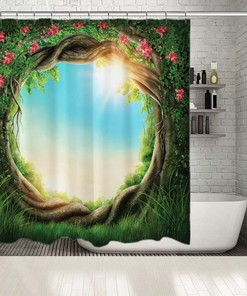 Fairytale Shower Curtain - Bring The Spring Day Garden Flowers To Your Bathroom Decorr
