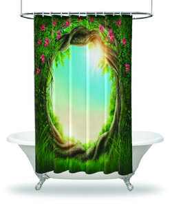 Fairytale Shower Curtain - Bring The Spring Day Garden Flowers To Your Bathroom Decorr