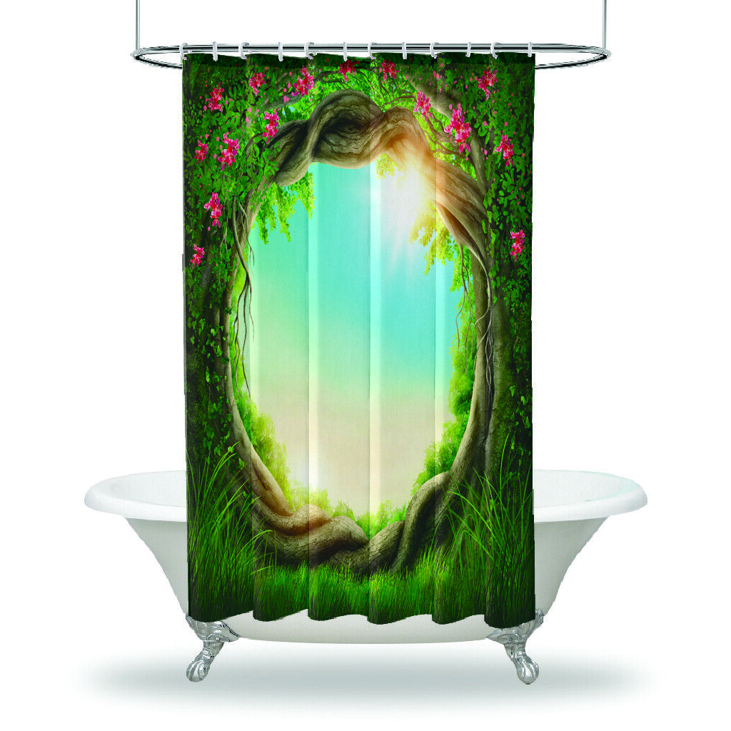 Fairytale Shower Curtain - Bring The Spring Day Garden Flowers To Your Bathroom Decorr