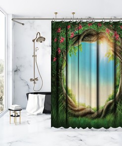 Fairytale Shower Curtain - Bring The Spring Day Garden Flowers To Your Bathroom Decorr