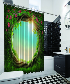 Fairytale Shower Curtain - Bring The Spring Day Garden Flowers To Your Bathroom Decorr