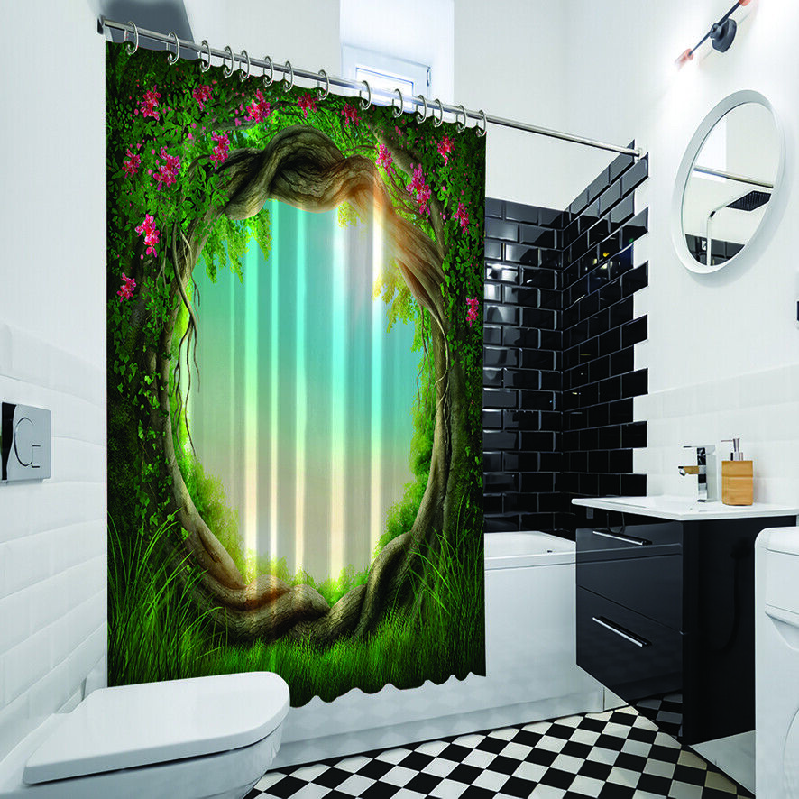 Fairytale Shower Curtain - Bring The Spring Day Garden Flowers To Your Bathroom Decorr