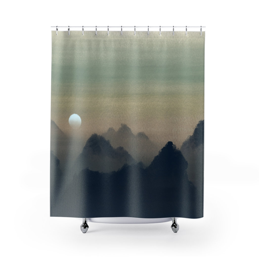 Fall Boho Shower Curtain - Bring The Abstract Landscape To Your Bathroom