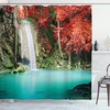 Fall Forest Oaks Waterfall Shower Curtain for Bathroom Decor 