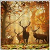 Fall Nature Deer Shower Curtain for Rustic Bathroom Decor - Bathroom Shower Curtain