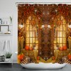 Fall Pumpkin Shower Curtain - Thankful Farmhouse Bathroom Decor