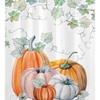Fall Pumpkin Watercolor Shower Curtain for Thanksgiving Harvest Bathroom