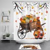 Fall Shower Curtain With Maple Leaf Pumpkin Gnome For Farmhouse Bathroom Accessories