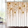 Fall Sunflower Shower Curtain - Rustic Autumn Bathroom Decor 