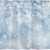 Falling Snowflake Bokeh Winter Shower Curtain For Frozen Wonderland Art Decoration By Allenjoy