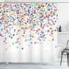 Falling Star Shaped Party Items Shower Curtain For Celebration Theme Bathroom Decor