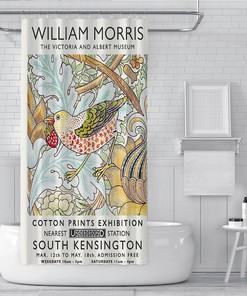 Famous Painting Animals Shower Curtain - William Morris Kids Bathroom Decor