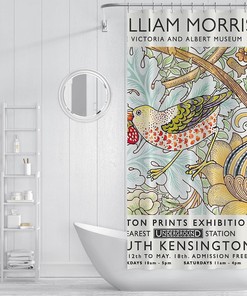 Famous Painting Animals Shower Curtain - William Morris Kids Bathroom Decor