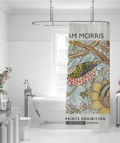 Famous Painting William Morris Bird Shower Curtain for a Classic and Elegant Bathroom Decor