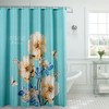 Fancy Flowers Garden Rose Shower Curtain - Pink And White Elegant Fabric