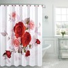 Fancy Garden Rose Fabric Shower Curtain - Bh Home &