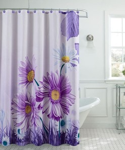 Fancy Garden Rose Fabric Shower Curtain - Elegant Bathroom Decor
