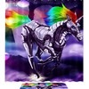 Fancy Rainbow Unicorn Print Shower Curtain for Chic Bathroom Decor
