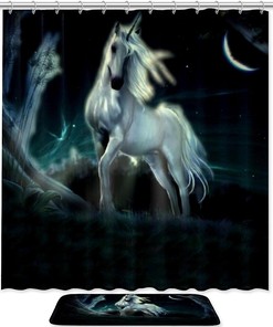 Fancy Unicorn Shower Curtain - Elevate Your Bathroom Decor