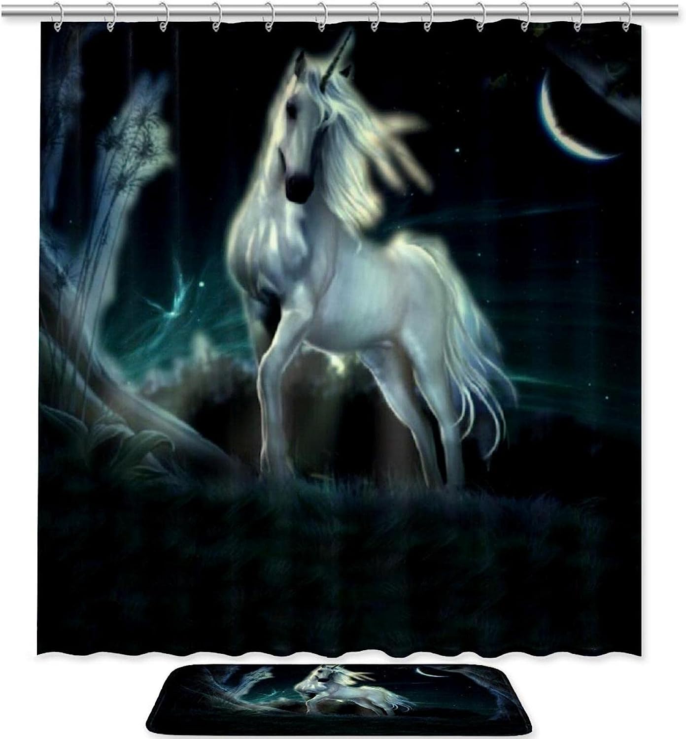 Fancy Unicorn Shower Curtain - Elevate Your Bathroom Decor