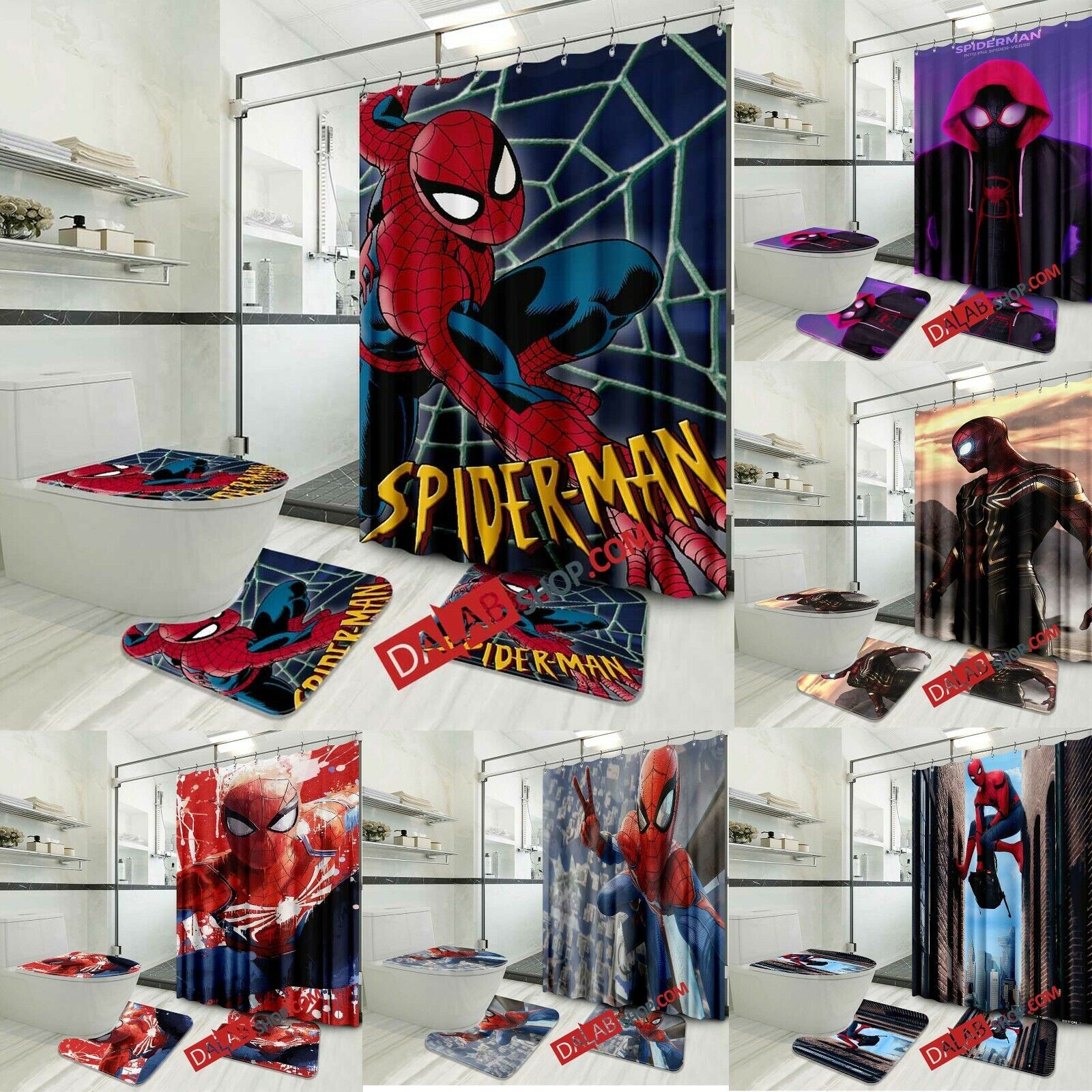 Fans of Spiderman Rejoice with Unique Spiderman Shower Curtain Gifts