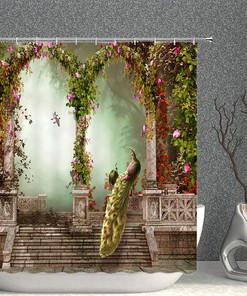 Fantastic Peacock Decor Shower Curtain for Fairytale Bathroom Decor
