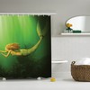 Fantasy Artwork Mermaid with Fish Tail Print Shower Curtain for Bathroom Decor