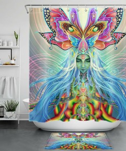 Fantasy Butterfly Cartoon Anime Character Shower Curtain For A Whimsical Touch
