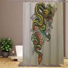 Fantasy Chinese Dragon Flying Shower Curtain, Decorative Bathroom Curtain with Mythical Theme and VISALUNA Keyword
